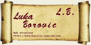 Luka Borović vizit kartica